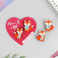 Набор парных значков «Ты + Я», 2 шт., 9,5 х 8,7 см Набор парных значков «Ты + Я», 2 шт., 9,5 х 8,7 см