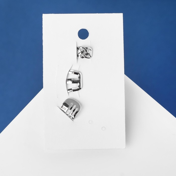 Серьги &laquo;Каффы&raquo; набор 3 шт., узор, цвет золото