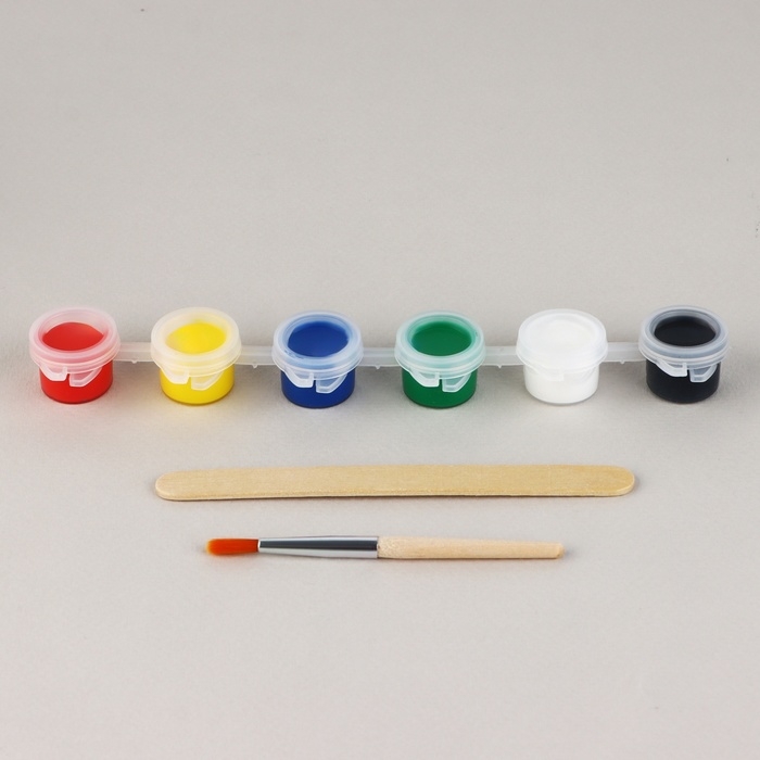 Фигурка гипсовая под раскраску своими руками &laquo;Гипсовый бульдог&raquo;, 9 х 6 см, набор для создания