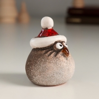 Сувенир керамика "Птенчик в красной шапочке" 4,8х4,9х6,3 см