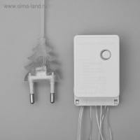 Гирлянда &laquo;Водопад&raquo; 2 &times; 1.5 м, IP20, прозрачная нить, 400 LED, свечение белое/синее, 8 режимов, 220 В