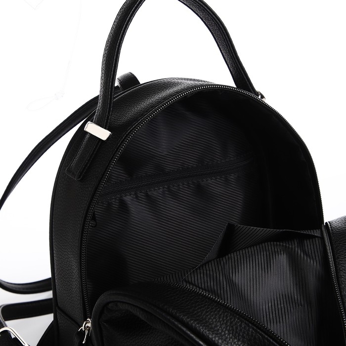 Рюкзак женский городской, TEXTURA, цвет чёрный