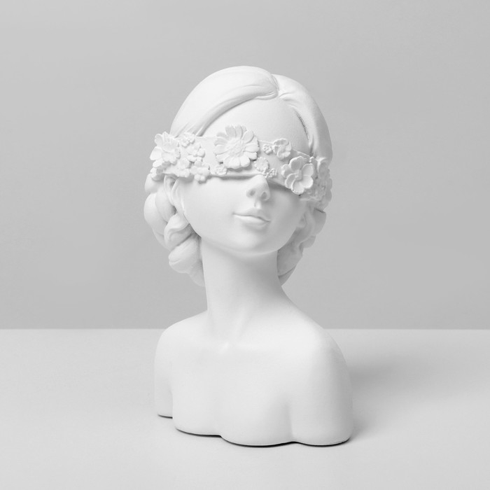 Бюст для украшений «Девушка в цветах», анфас, 9,5×7,5×14 см, цвет белый Бюст для украшений «Девушка в цветах», анфас, 9,5×7,5×14 см, цвет белый