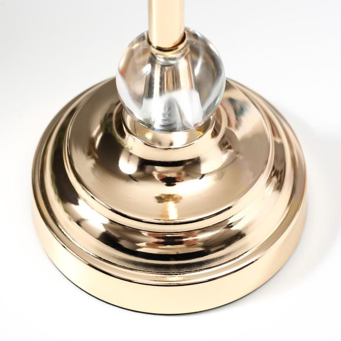 Подсвечник металл на 1 свечу Подсвечник металл на 1 свечу "Прозрачность" золото 36х12х12 см