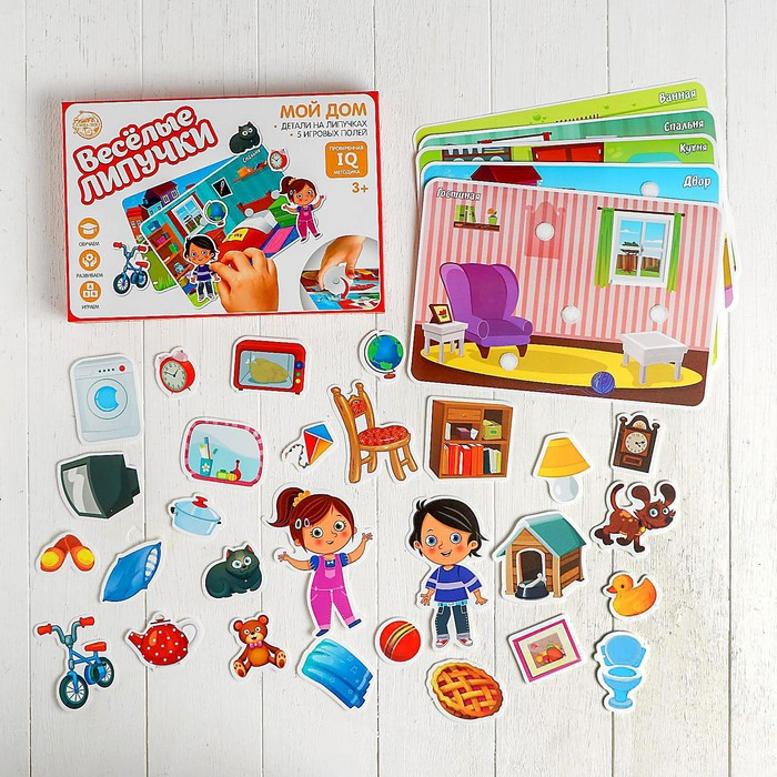 Игра на липучках, конструктор «Мой дом» , Весёлые липучки Игра на липучках, конструктор «Мой дом» , Весёлые липучки