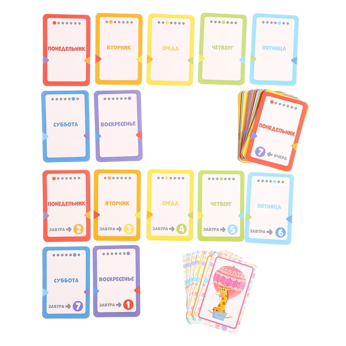 Игровой набор &laquo;Учим время. Дни недели&raquo;: с домино и часами, 2-6 игроков, 3+