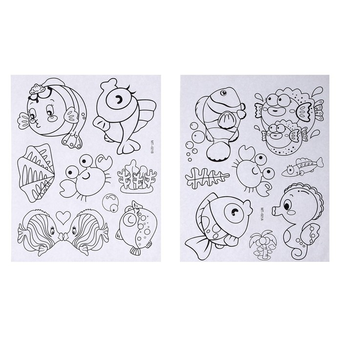 Набор для творчества: изготовление топперов, раскраска-наклейки &laquo;Море&raquo;