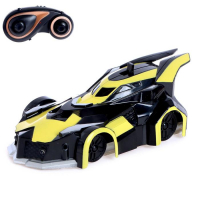Антигравитационная машинка &laquo;СпортКар&raquo;, радиоуправление, аккумулятор, ездит по стенам, свет, цвет жёлтый