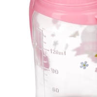 Бутылочка для кормления с ручками &laquo;Моя первая бутылочка&raquo;, классическое горло, 150 мл., от 0 мес., цвет розовый