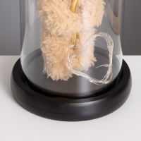 Ночник колба &laquo;Мишка с розой&raquo; LED 3хААА 10,5х10,5х22см