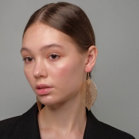 Серьги металл &laquo;Лист липы&raquo;, цвет золото