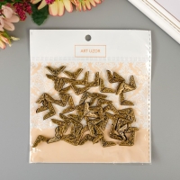 Защитный уголок для альбома металл "Завитки" набор 50 шт бронза 1,4х1,4 см Защитный уголок для альбома металл "Завитки" набор 50 шт бронза 1,4х1,4 см