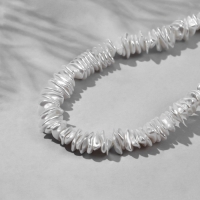 Бусины пластиковые на нити &laquo;Жемчуг&raquo; диск 1&times;0,6&times;0,3 см, (набор 160 шт.), цвет белый