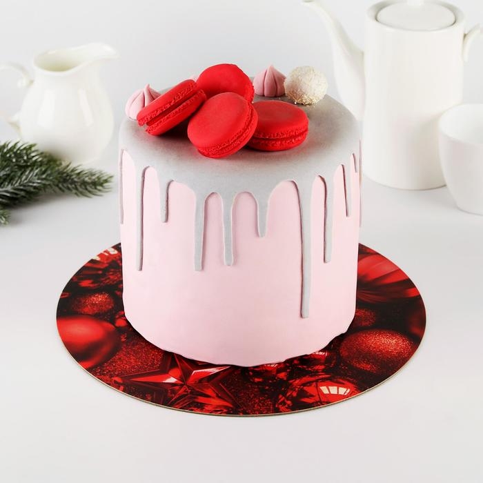 Подложка под торт усиленная &laquo;Мечта&raquo;, 30 см, 2 мм, Новый год