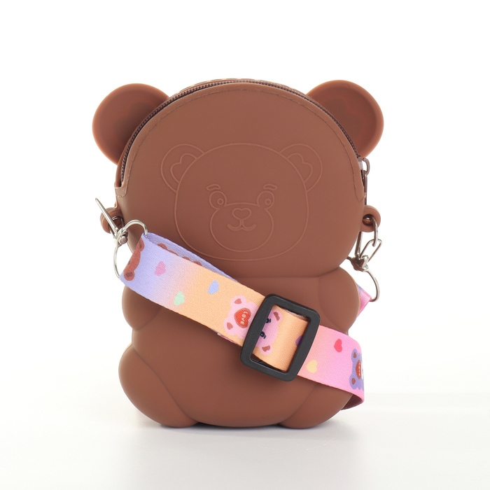 Сумка детская для девочки на молнии &laquo;Выбражулька&raquo;, цвет коричневый