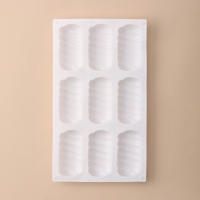 Форма для муссовых десертов и выпечки KONFINETTA &laquo;Корде&raquo;, 30&times;17,5&times;2 см, 9 ячеек (9&times;4,5 см), цвет белый