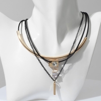 Кулон &laquo;Эксклюзив&raquo; ромб, цвет белый в золоте, 37 см