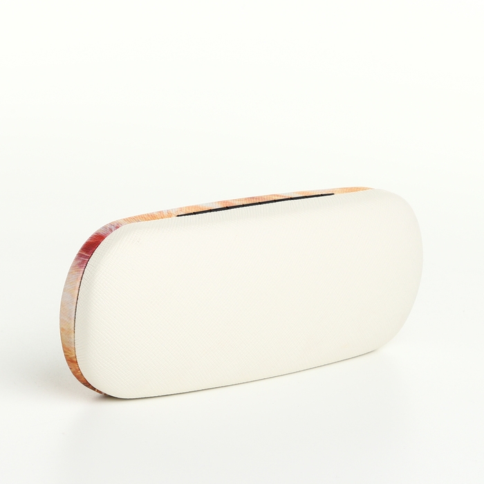 Футляр для очков на хлопушке, длина 16 см, цвет рыжий Футляр для очков на хлопушке, длина 16 см, цвет рыжий