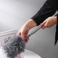 Щётка для пыли Raccoon, плоская насадка 40&times;7,5 см, пушистая насадка 41&times;13 см, телескопическая ручка 230 см