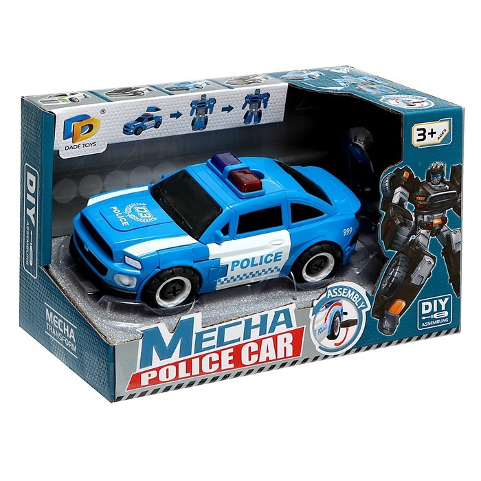 Конструктор винтовой &laquo;Полицейская&raquo;, 2 в 1 робот-машина