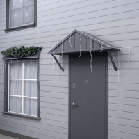 Гирлянда &laquo;Бахрома&raquo; 12 &times; 0.7 м, IP44, УМС, белая нить, 240 LED, свечение тёплое белое, 220 В