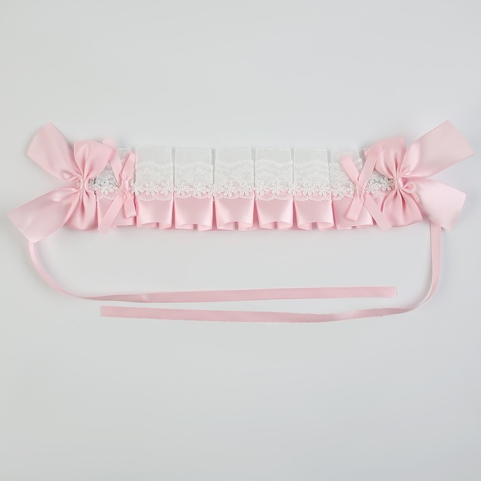 Карнавальная повязка &laquo;Лолита&raquo;, цвет розовый с белым кружевом