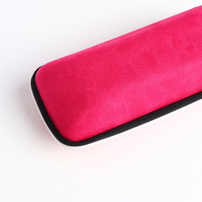 Футляр для очков на молнии, длина 17 см, цвет розовый