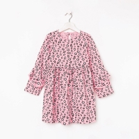 Платье для девочки, цвет розовый/леопард, рост 98 см Платье для девочки, цвет розовый/леопард, рост 98 см