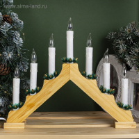 Светодиодная фигура «Рождественская горка» 39.5 × 33 × 5 см, дерево, 220 В, эффект пламени Светодиодная фигура «Рождественская горка» 39.5 × 33 × 5 см, дерево, 220 В, эффект пламени