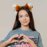 Карнавальный ободок новогодний &laquo;Котик&raquo; с бантиками, аниме