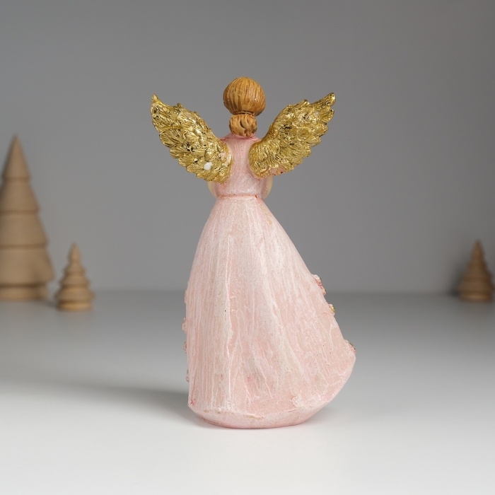 Сувенир полистоун "Ангел с розами на платье" МИКС 7,5х5х14 см
