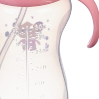 Бутылочка для кормления, ШГ &Oslash;50мм,300 мл, +6мес., цвет розовый