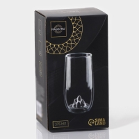 Стакан стеклянный с двойными стенками Magistro &laquo;Горы&raquo;, 350 мл, 6,5&times;15 см