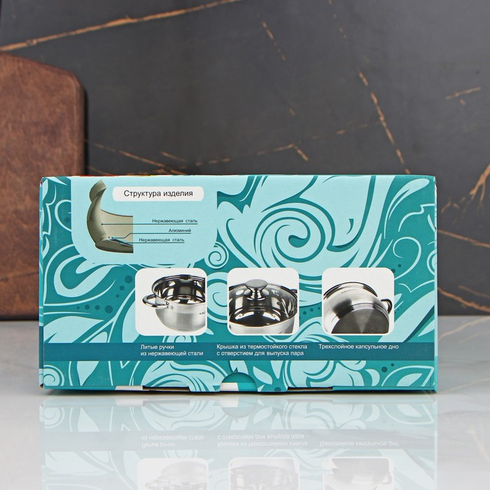 Кастрюля &laquo;Диана&raquo;, 2.5 л, d=18 см, капсульное дно, индукция