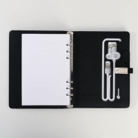 Ежедневник со встроенным зарядным устройством 8000 мАh и флешкой 16 ГБ &laquo;Универсальный&raquo;, 17,5 х 23,5 см