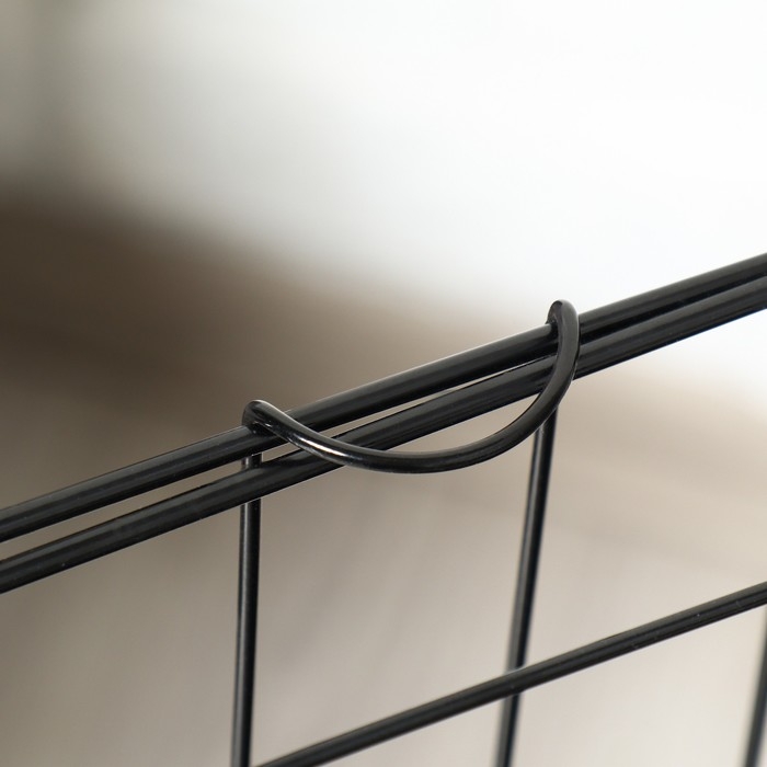 Клетка для собак и кошек, двухъярусная 70 х 50 х 60 см, чёрная