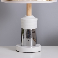 Лампа настольная "Луиза" 1х40Вт Е27 1х5Вт LED черный/дымчатый 25х25х43см