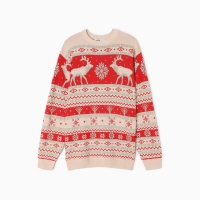 Новый год. Джемпер вязаный KAFTAN Scandinavia размер 52, красный Новый год. Джемпер вязаный KAFTAN Scandinavia размер 52, красный