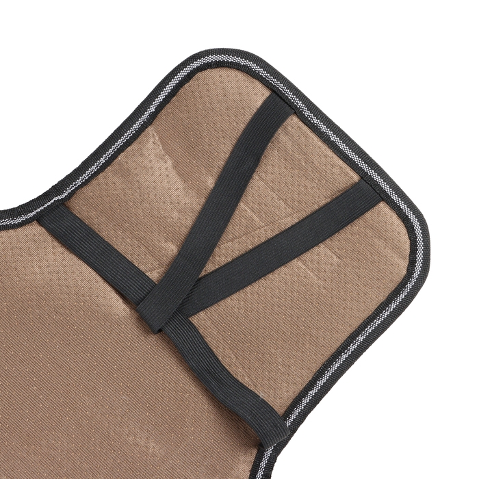 Накидка-массажёр на сиденье, 126&times;42 см, с поясничной опорой, черный