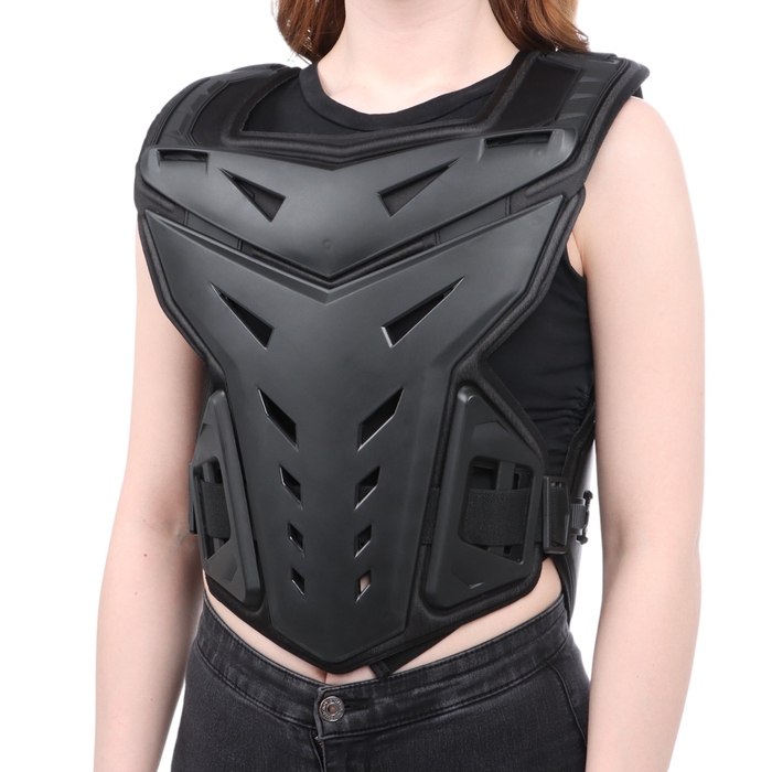 Мотозащита детская, панцирь, регулируемый размер, черный Мотозащита детская, панцирь, регулируемый размер, черный