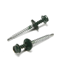 Саморезы кровельные 4,8х50 мм, RAL6005 цвет зеленый, 150 шт. Саморезы кровельные 4,8х50 мм, RAL6005 цвет зеленый, 150 шт.