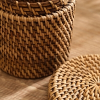 Корзинка плетеная ротанг, 12х12х10 см