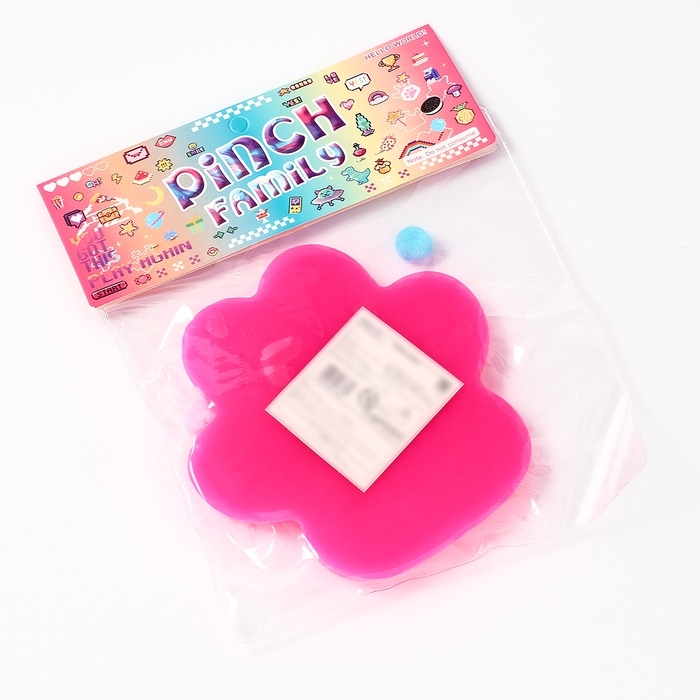 Сквиш антистресс - игрушка &laquo;Кошачья лапка&raquo;, с блёстками, МИКС