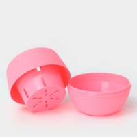 Горшок для цветов с поддоном &laquo;Япония&raquo;, 125 мл, d=8 см, h=6,5 см, цвет розовый