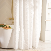 Штора для ванной двойная &laquo;Ла Каса&raquo;, с люверсами, 200&times;200 см, полиэстер, полиэтилен, белая