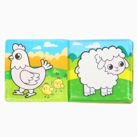 Книжка - раскраска для ванны Крошка Я &laquo;На ферме&raquo;, от 4 мес.