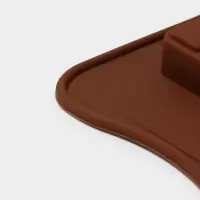 Форма для шоколада Доляна &laquo;Мини-десерт&raquo;, силикон, 22&times;11 см, 3 ячейки (5&times;7.5 см), коричневая