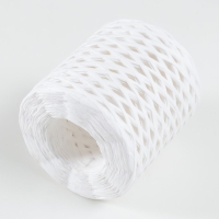 Пряжа 100% целлюлоза "Softino Raffia Color" ленточная, белая 200м &plusmn;2м 120 гр