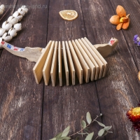 Сувенирный музыкальный инструмент "Трещотка крокодил пятнистый" дерево 4x27x9 см МИКС