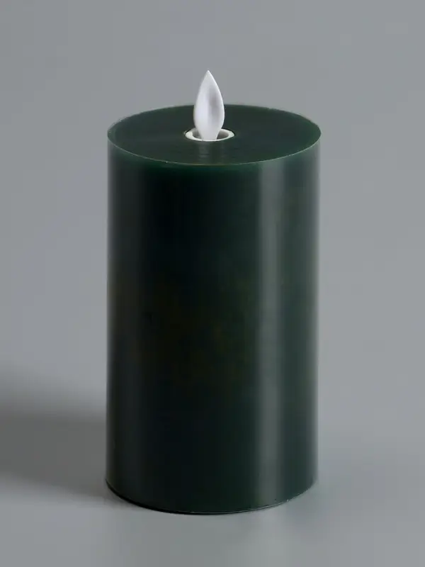 Светодиодная свеча восковая "Глубокий зеленый", 15x7 см, АААx3 (не в компл.), Т/БЕЛЫЙ